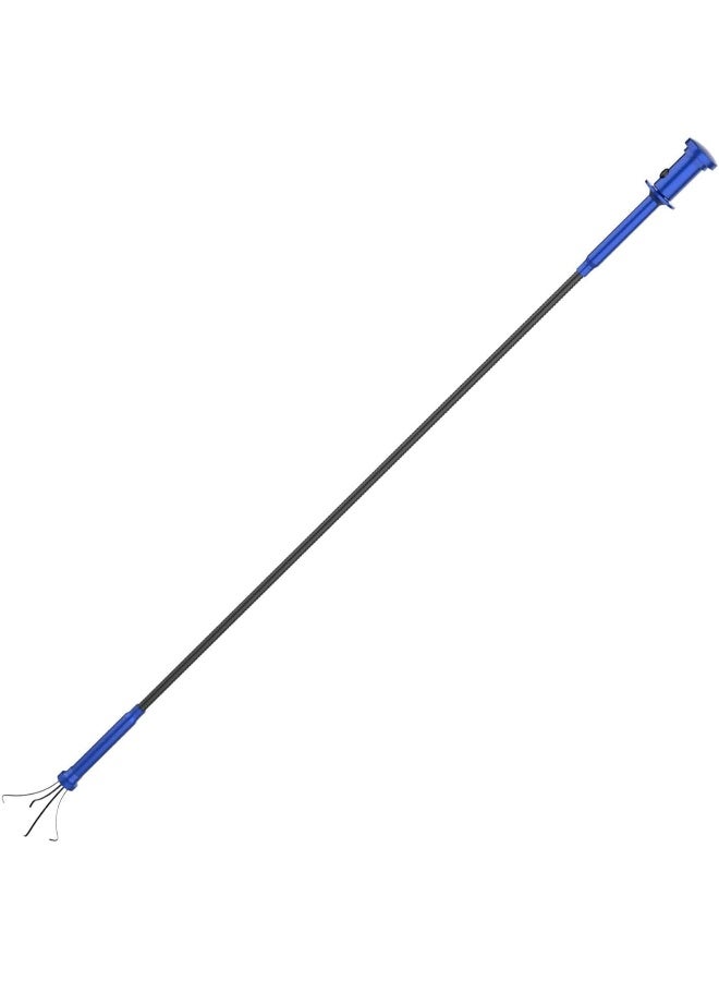 Housolution Grabber Tool Magnetic Four-claw Picker, Bendable Hose Reacher Pickup Sweeper with LED Lights, Flexible Long Handy Reaching Assist Tool for Litter Pick/Home Sink/Drain - Blue - Image 1